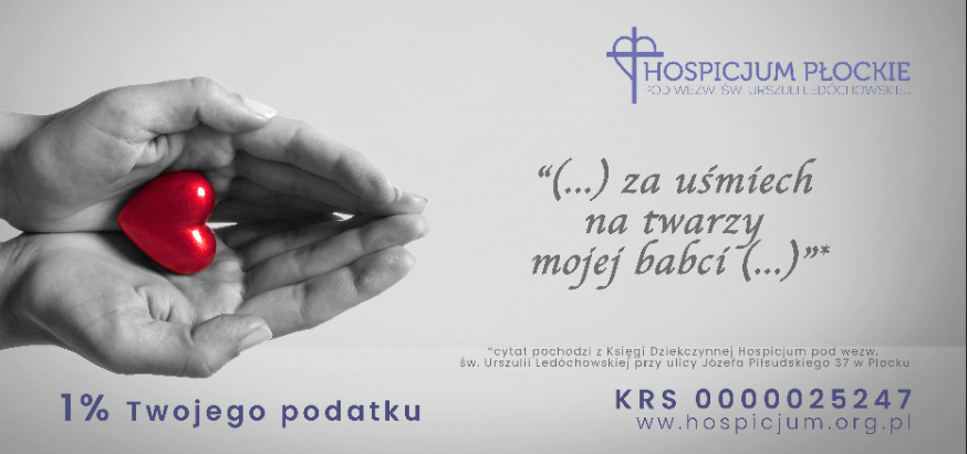 1% dla Hospicjum w&nbsp;roku 2020